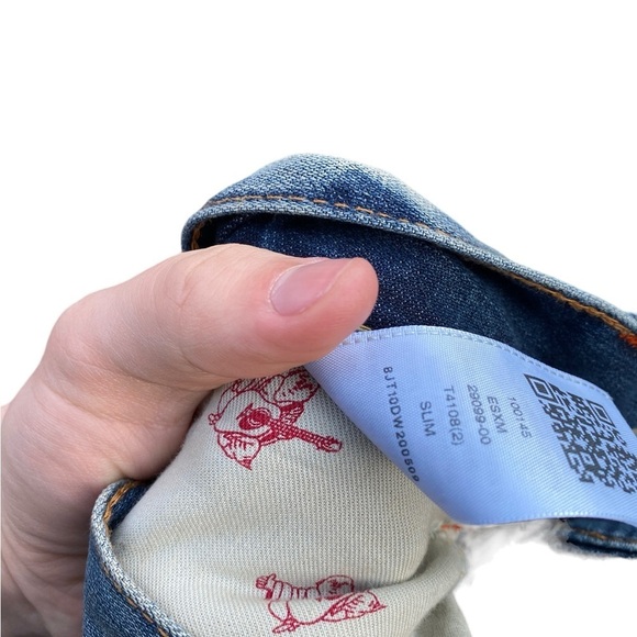 True Religion Jeans Size 34 SLIM Blue - Picture 8 of 9